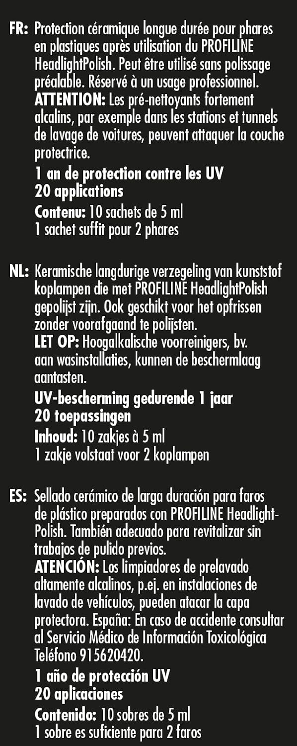 SONAX PROFILINE — Protection céramique phares plastique 50 ml – Image 4