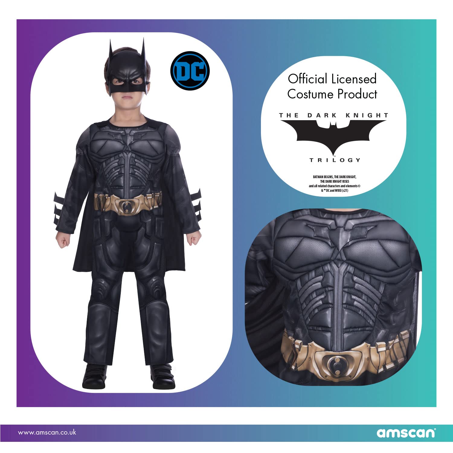 AMSCAN Batman Dark Knight — Costume classique 8-12 ans – Image 3