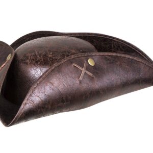 Boland 81940 – Chapeau de pirate amiral pour adultes, tricorne classique comme accessoire de costume pour le carnaval, Halloween et les soirées à thème