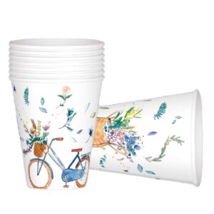 CAM ET LEON - 23325 - Gobelets Anniversaire Enfant - Lot de 8 - Thème Champêtre - Gobelets Jetables en Papier