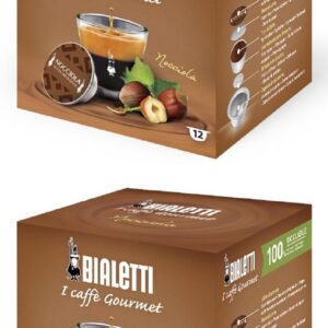 Bialetti Lot de 24 capsules expresso noisettes