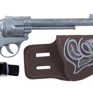 P'TIT CLOWN - 12405 - Set de Cow Boy, Sherif - Revolver 28 cm, Ceinture avec Etui - Accessoire de Déguisement - Parfait pour Carnaval, Soirées Costumées, Fêtes à Thèmes, Halloween, Cosplay
