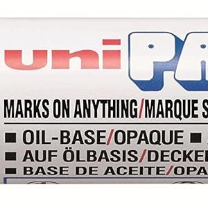 Uniball PX30BL Paint Marker Marqueur peinture à huile Pointe extra large Encre à pigmentation Blanc Lot de 6
