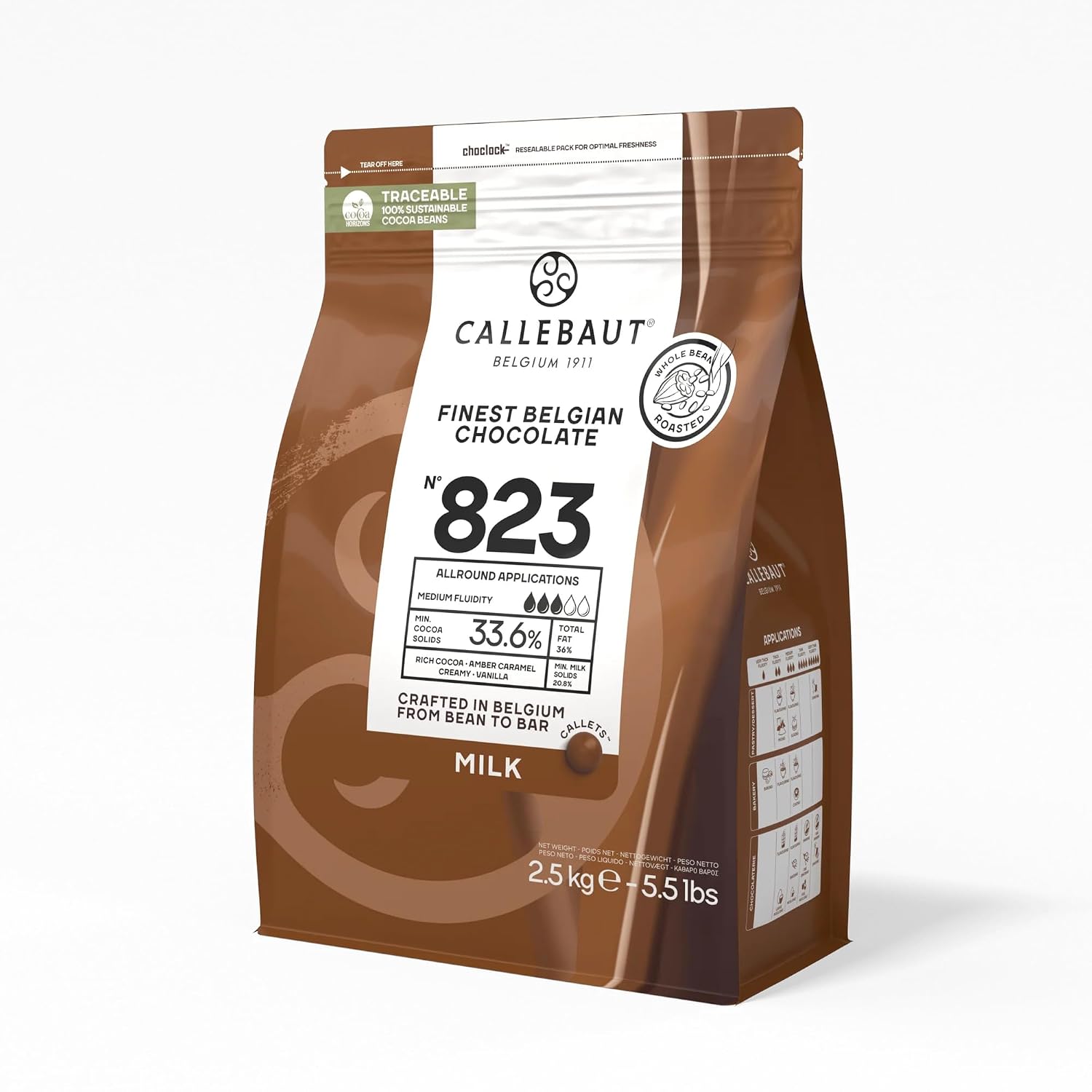 CALLEBAUT — Chocolat au lait pour fontaine 5,5# – Image 2