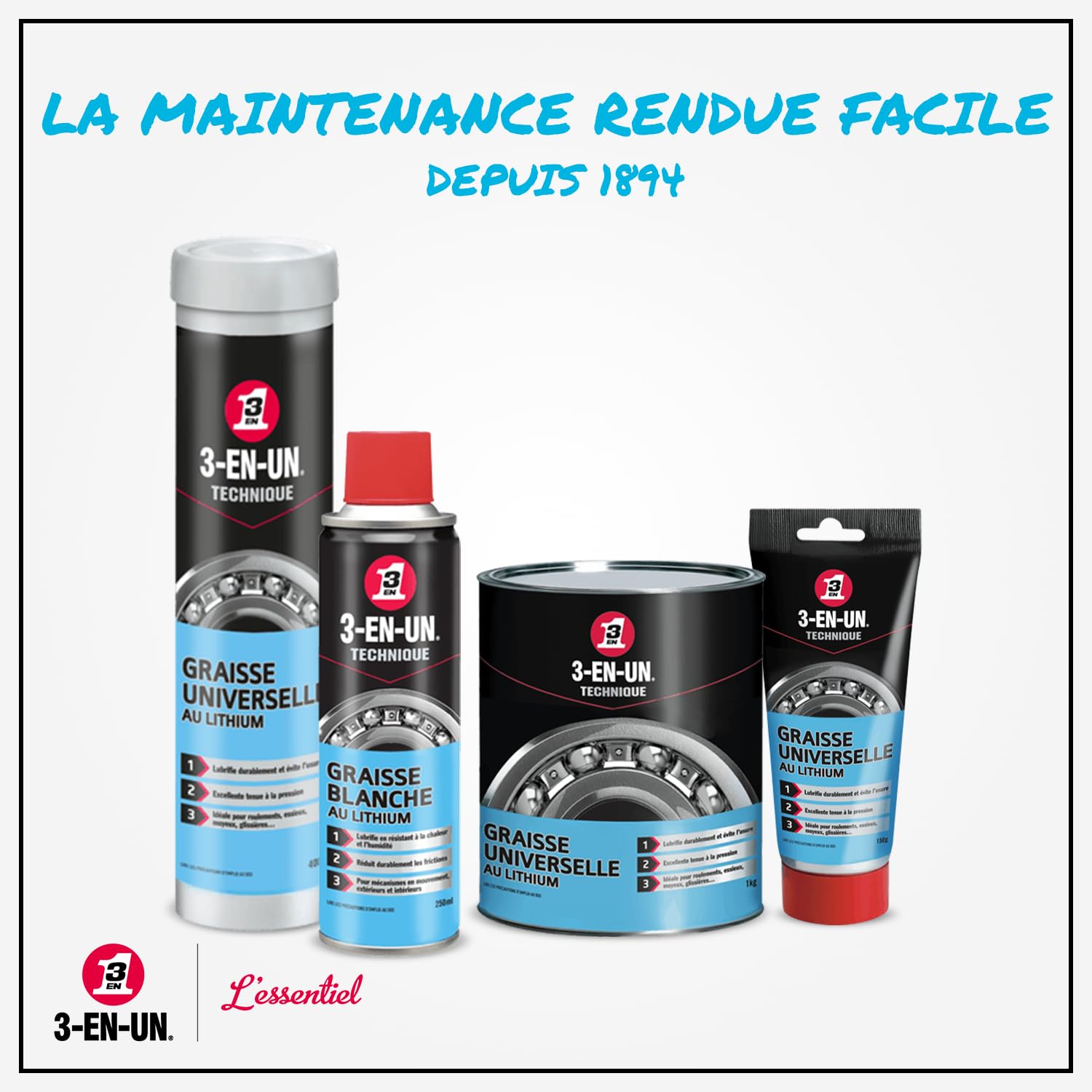 3-EN-UN Technique — Graisse Universelle au Lithium 400 g – Image 7