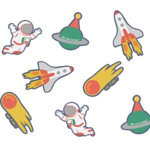 CAM ET LEON - Accessoires Décoration d’Anniversaire Enfant - Thème Espace - Assiettes, Serviettes, Confettis, Sachets, Cartes d’Invitation, Ballons (Confetti de table X40)