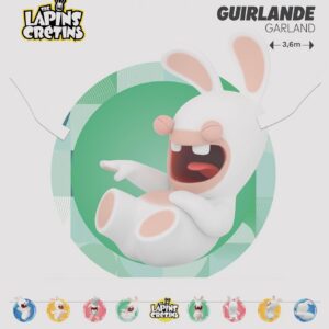 Alternative view of P’TIT CLOWN — Guirlande Lapins Crétins 3,6 m
