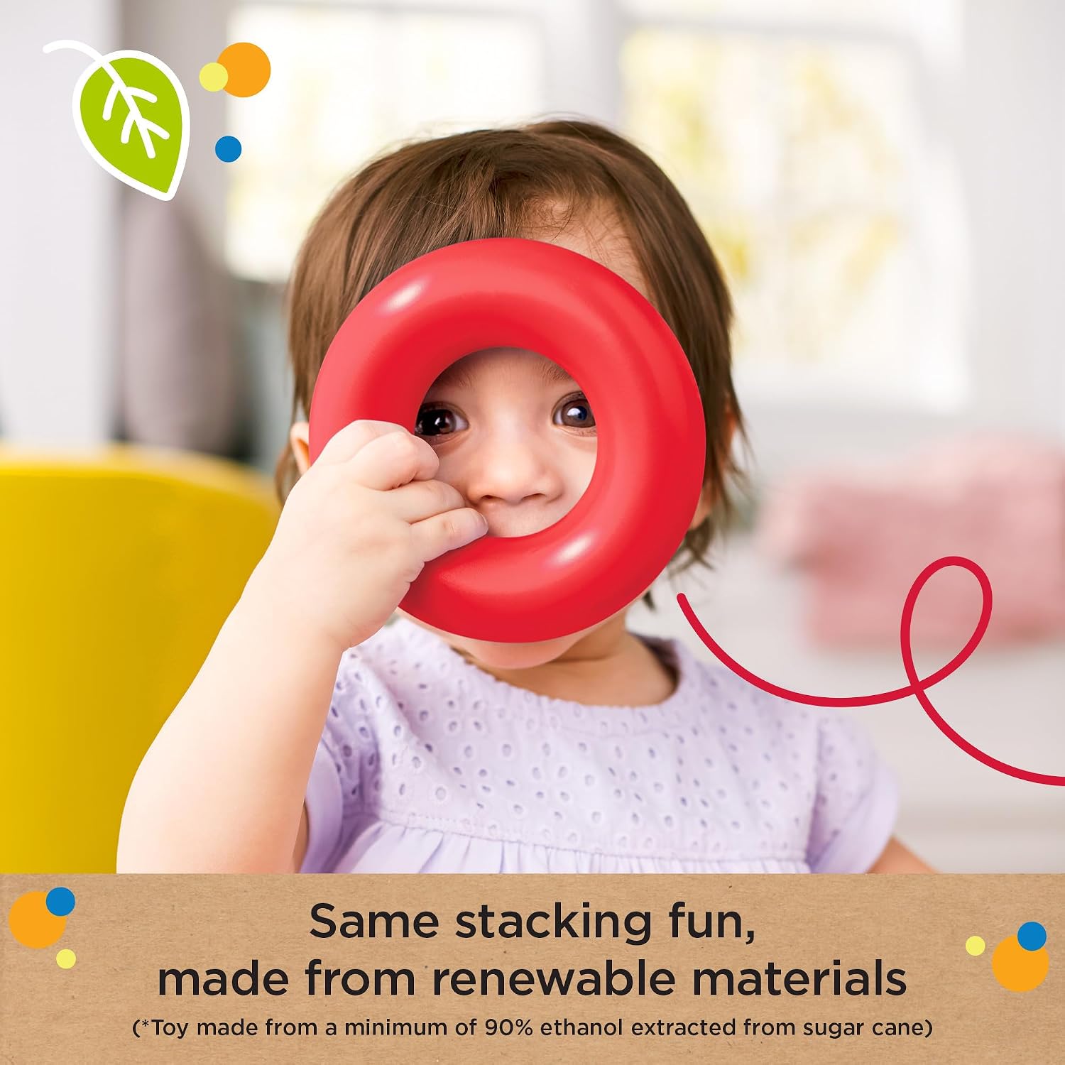 FISHER-PRICE Eco Rock-A-Stack — Jouet à empiler 5 anneaux – Image 5