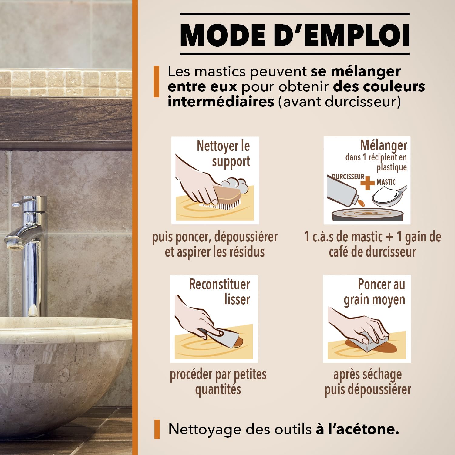 SINTO — Mastic Répare Sols et Murs 100g Blanc – Image 3