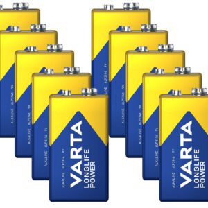 VARTA Longlife Power Batterie C Baby Alcaline Pile alcaline Lot de 10 ampoules 9 V