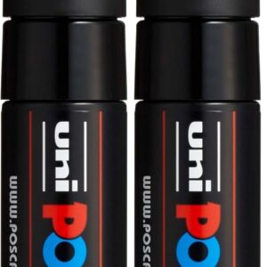 Uniball Uni Posca-PC-8K Marqueur 8 mm Noir (Lot de 2)