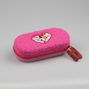 DIDDL — Trousse peluche 3D rose 20x10x6 cm