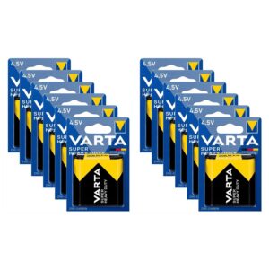 VARTA Lot de 12 Blisters x 1 Pile Plate Zinc-Carbon Superlife 4.5V 3R12