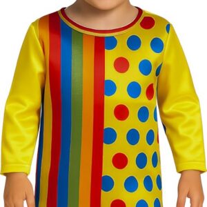 FIESTAS GUIRCA | Costume de Clown Bébé (18-24 Mois) - Bonnet et Combinaison - Costumes de Cirque et Comédie pour Halloween, Carnaval et Fêtes Costumées - Idéal pour Bébé Unisexe - Multicolore