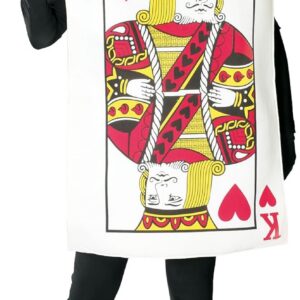 FIESTAS GUIRCA | Costume Roi de Cartes Adulte (52-54/L) - Déguisement de Cartes pour Hommes - Costumes d'Alice et Journée du Livre - Idéal pour Halloween et Carnaval - Multicolore