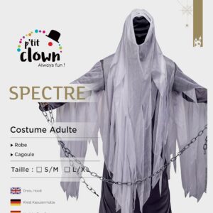 Alternative view of PTITCLOWN — Costume de Spectre Adulte Taille L