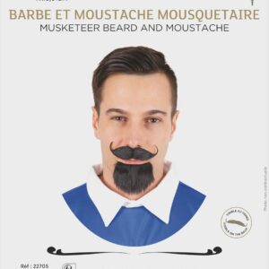 Alternative view of P’TIT CLOWN — Barbe et Moustache de Mousquetaire Noires