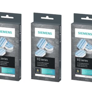 Siemens TZ80002 Lot de 3 paquets de pastilles détartrantes 2 en 1 pour machines à café Siemens gamme EQ