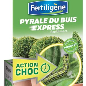 FERTILIGENE FRAPYR - Anti Pyrale du buis express 42 ml - 3 unidoses utilisation facile - Action choc - Elimine pucerons et pyrale - Agit sur oeufs, larves, adultes - Base de pyrèthre et huile de colza