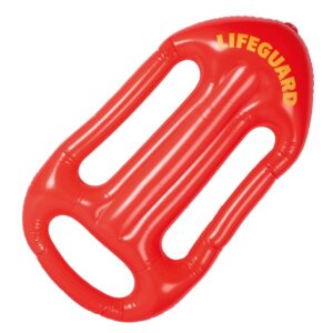 P'TIT CLOWN - 24389 - Fausse Bouée de Sauvetage Gonflable - Lifeguard - Planche de Sauvetage - Baywatch Inflatable Float - Accessoire Déguisement Malibu - Carnaval, Cosplay - Plastique - Rouge