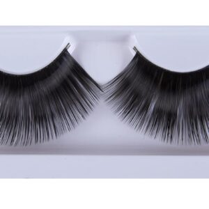 P'TIT CLOWN - Faux-Cils Auto-Adhésifs - Sans Colle - Facile à Mettre - Accessoire Maquillage Déguisement Carnaval, Cosplay, Halloween, Fêtes Costumées, Spectacle, Danse, Théâtre (Noir - Jumbo)