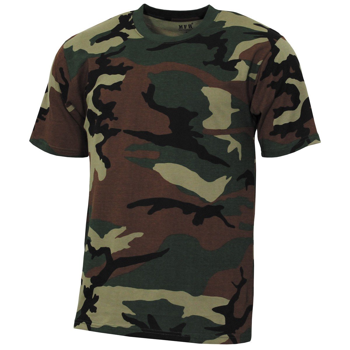 MFH 17001 T-Shirt de l'armée des Enfants Basique (Woodland/XXL (170/176))
