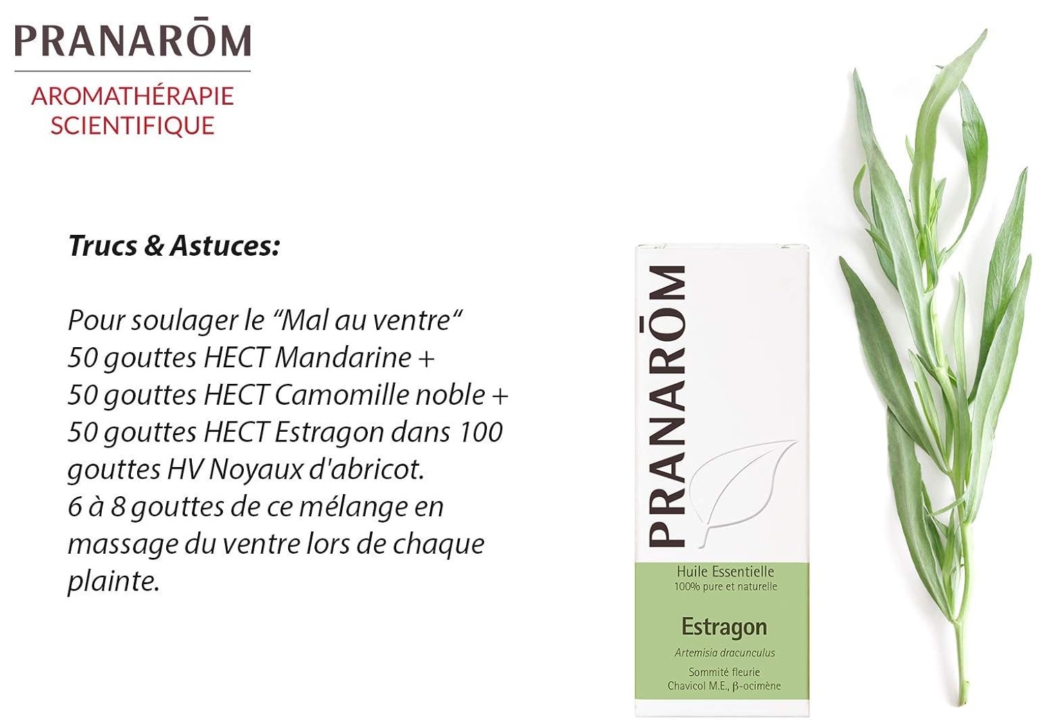 PRANARÔM — Huile essentielle d’estragon prédiluée 5 ml – Image 3