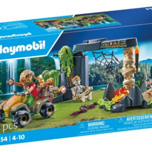 Playmobil 71454 - Explorateurs et ruine de la Jungle - Comprend 2 Personnages, Un Quad Tout Terrain, des ruines, Un Squelette et Un trésor Secret - Dès 4 Ans