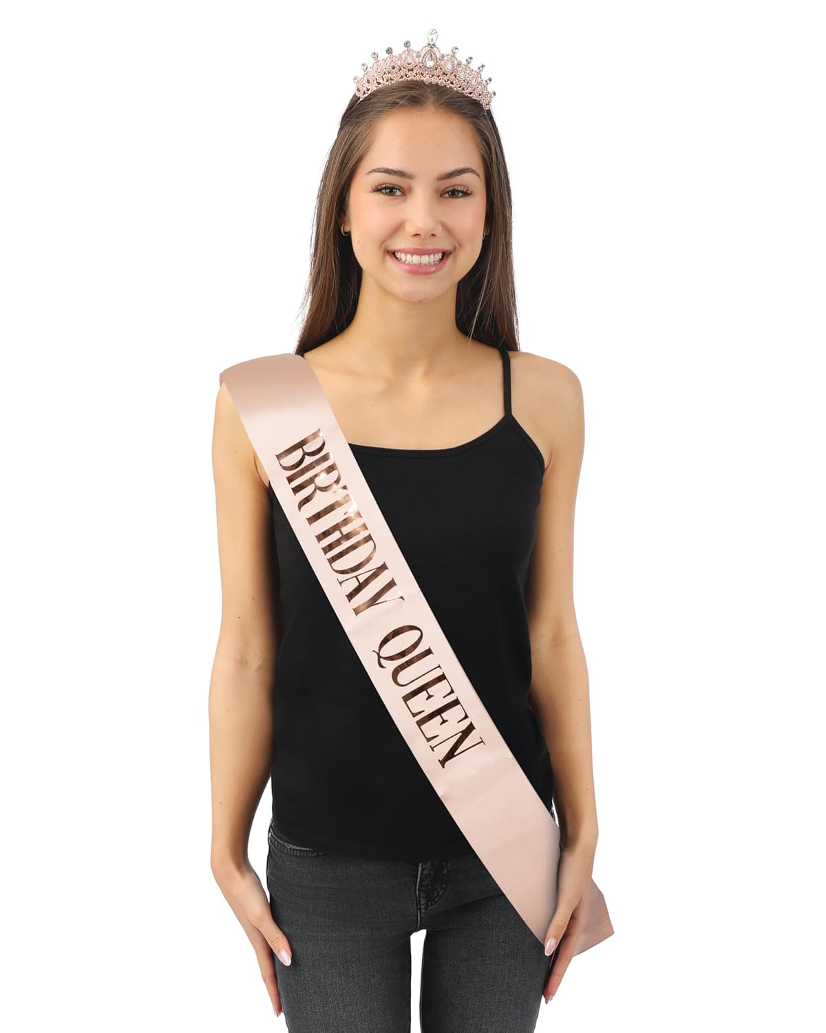 P'TIT CLOWN - 24265 - Set diadème - Birthday Queen - métal - rose gold - adulte