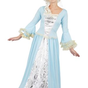 P'TIT CLOWN - Costume Marquise Femme - Déguisement Duchesse Baroque - Robe Rococo - Carnaval, Cosplay, Halloween, Soirées à Thème - Bleu