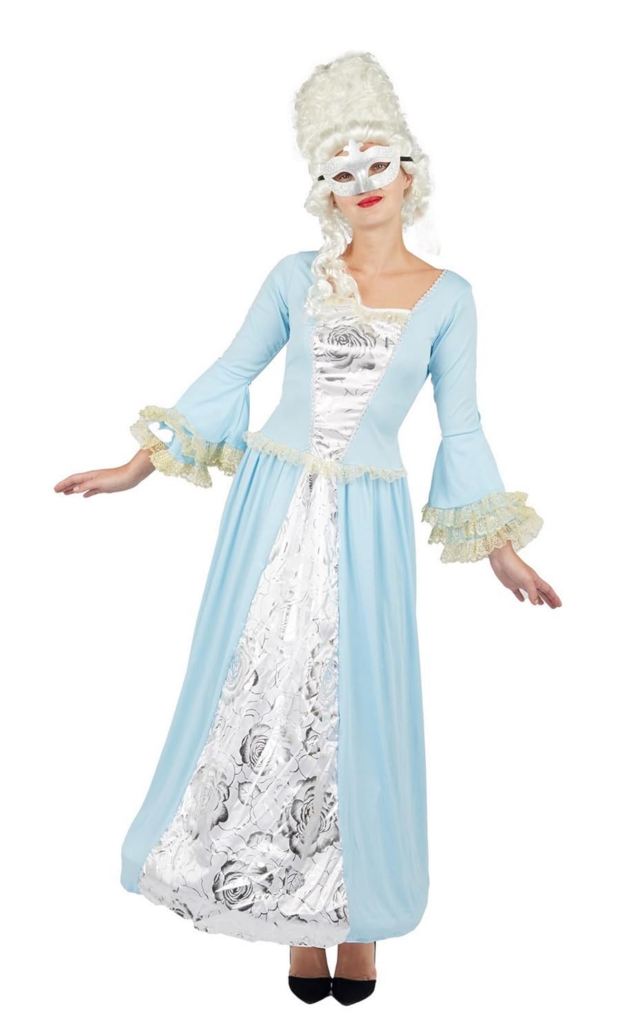P'TIT CLOWN - Costume Marquise Femme - Déguisement Duchesse Baroque - Robe Rococo - Carnaval, Cosplay, Halloween, Soirées à Thème - Bleu