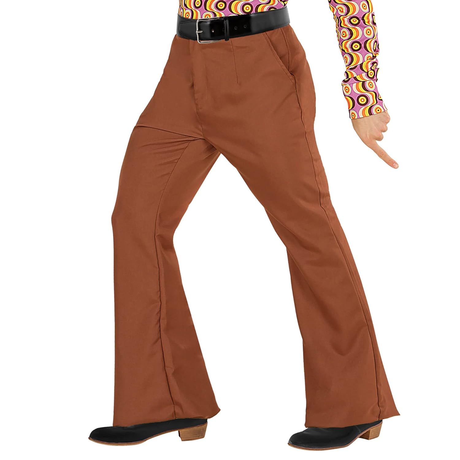 W WIDMANN MILANO Party Fashion - Pantalon homme des années 70, style groovy, disco fever, costumes de carnaval