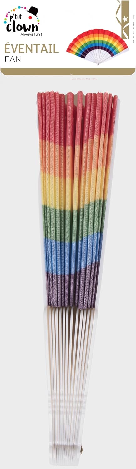 P'TIT CLOWN — Éventail Arc-en-Ciel Adulte – Image 5