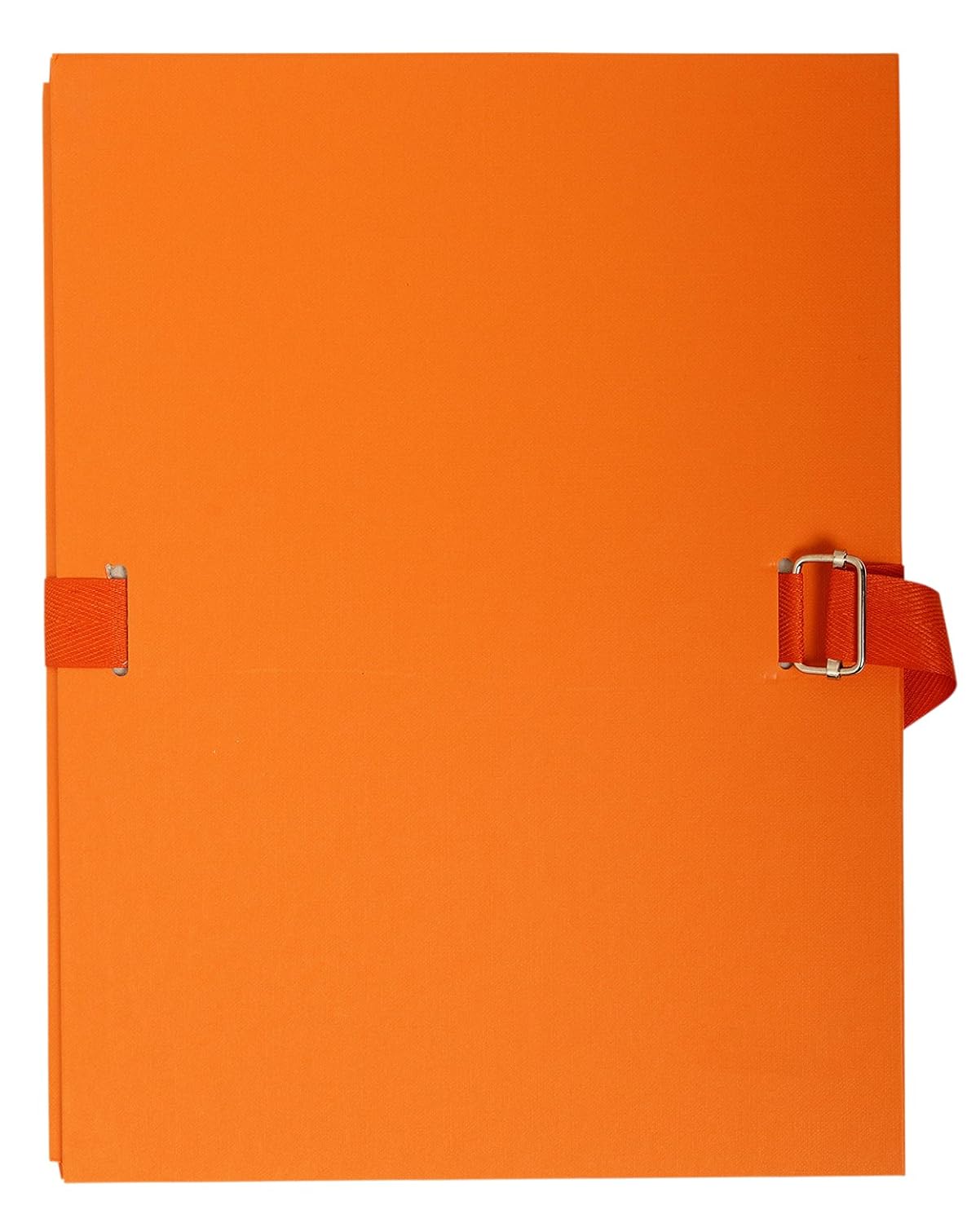 Exacompta - Réf. 734E - 1 chemise à dos extensible en papier toilé couleur - dos extensible jusqu'à 13 cm - fermeture par sangle - dim 24 x 32 cm - pour documents au format A4 - couleur orange