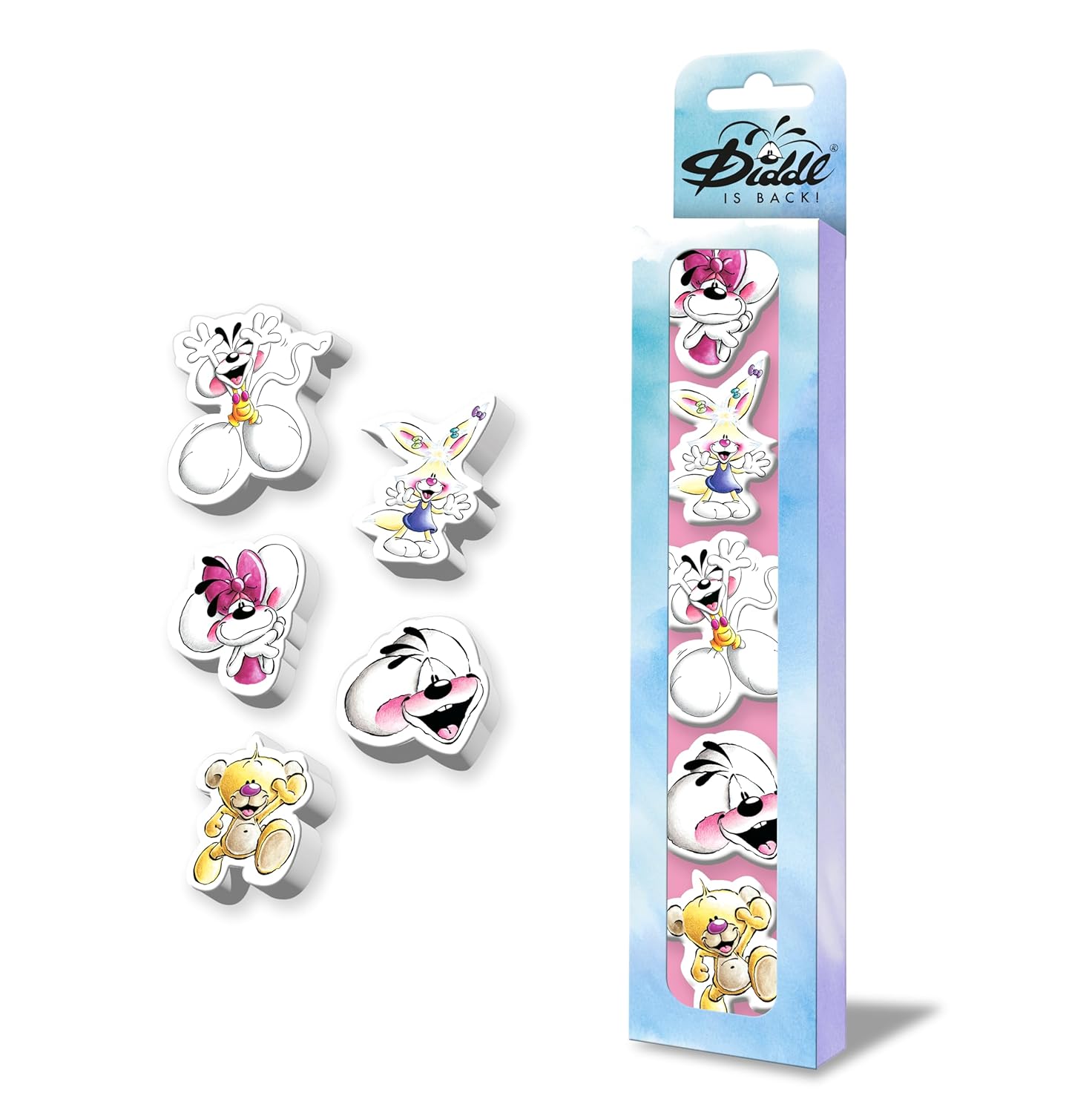 DIDDL — Set de 5 gommes 3D originales