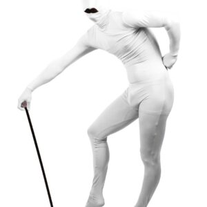 PtitClown Déguisement Adulte Seconde Peau Blanc Adulte - Blanc - Medium