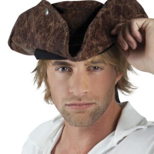 Boland 10102861 Chapeau pirate Neptune pour adulte Taille unique, Marron