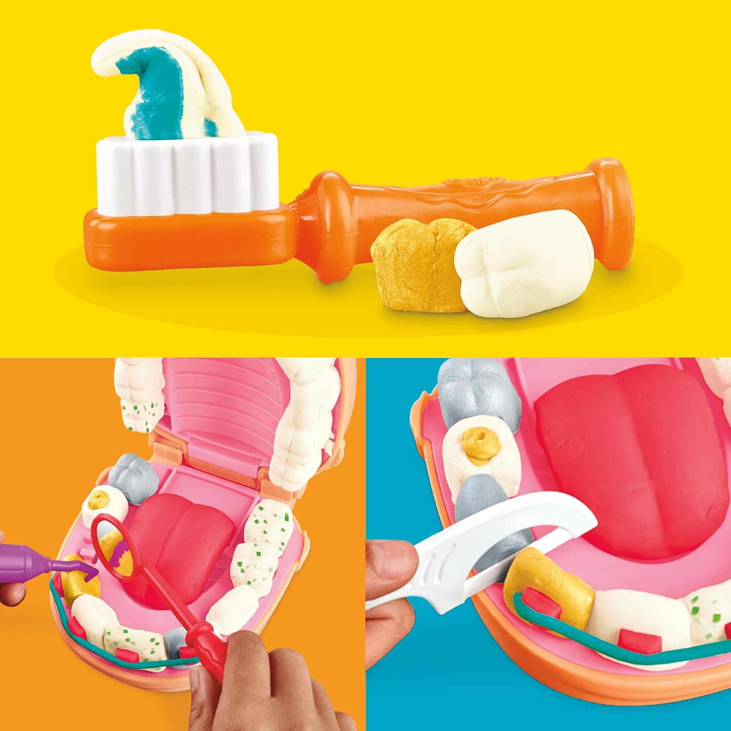 PLAY-DOH — Kit de Dentiste avec 8 Pots de Pâte à Modeler – Image 4