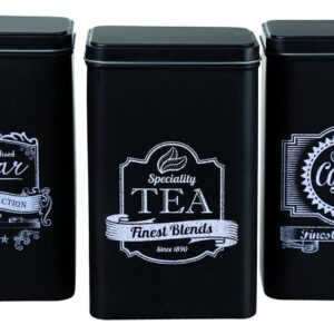 OUT OF THE BLUE — Lot de 3 boîtes en métal café, thé, sucre