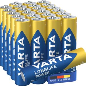 VARTA Piles AAA, lot de 24, Longlife Power, Alcalines, 1,5V, pour jouets, souris sans fil, lampes de poche, Made in Germany