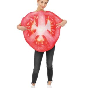 P'TIT CLOWN - 24495 - Costume Tomate Adulte - Unisexe - Déguisement Fruit - Pour Carnaval, Halloween, Cosplay, Fêtes Costumées et Évènements à Thème - Polyester - Taille Unique - Rouge