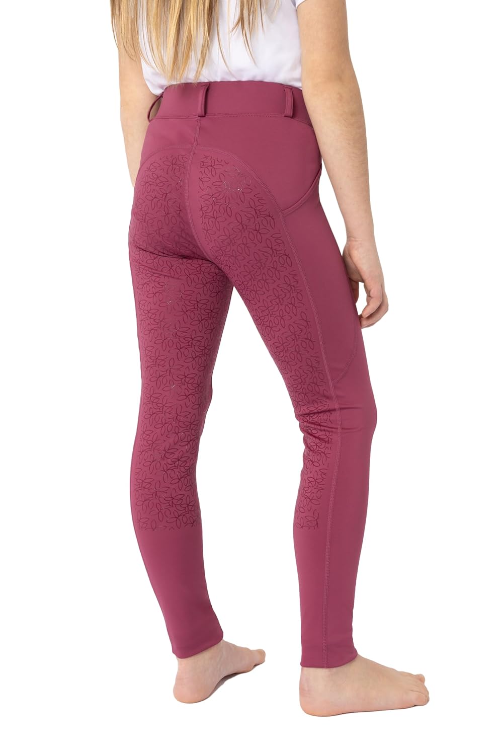 HORZE Legging d'équitation DEA, pour Enfant, Pantalon d'équitation pour Fille, Passants de Ceinture, empiècement Complet, Poche pour téléphone Portable