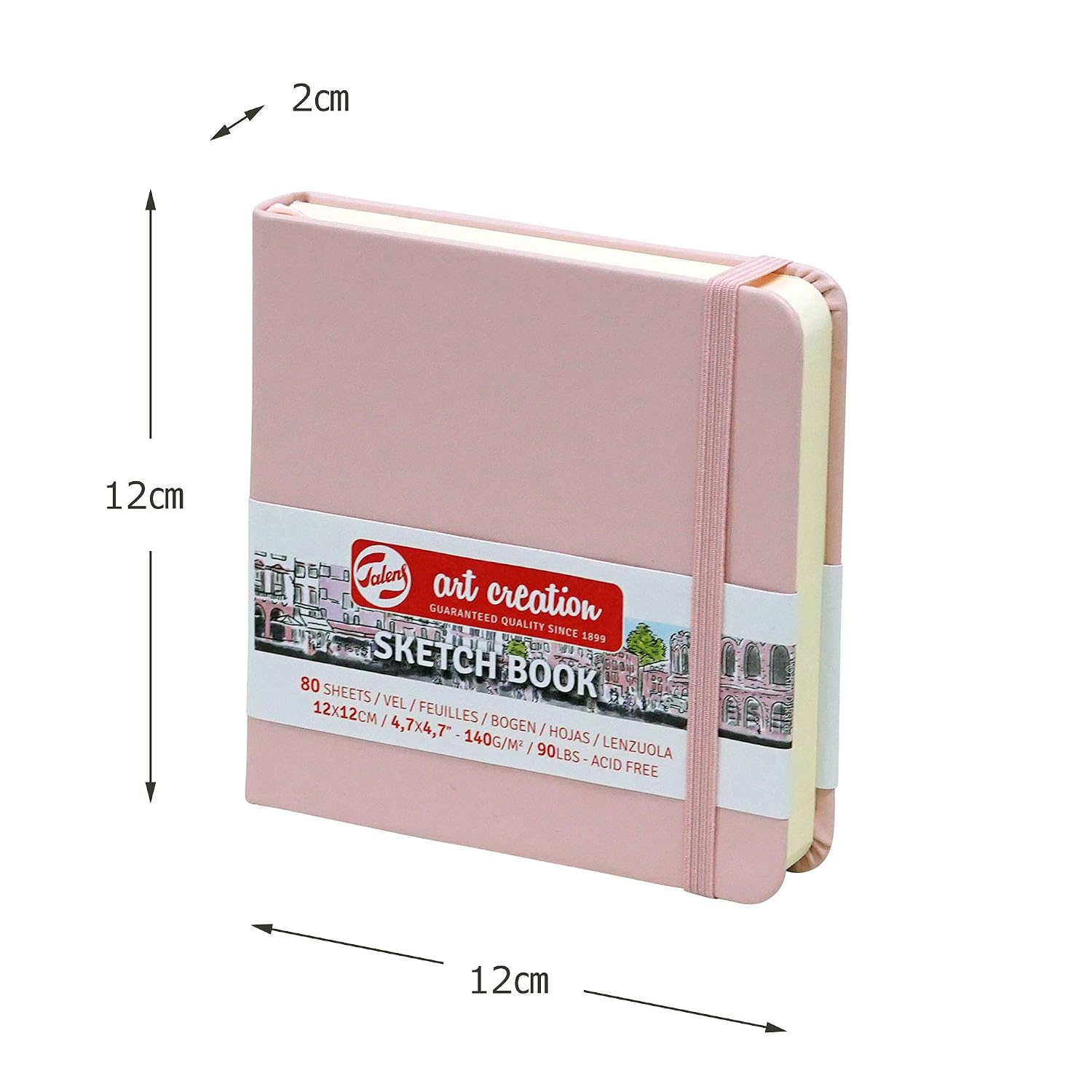 TALENS Art Creation — Carnet de croquis 12x12 cm rose pastel – Image 2