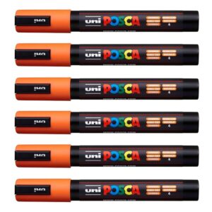 POSCA Uni-Ball PC-5M Lot de 12 cartouches Orange