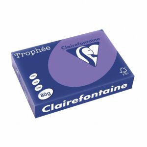 CLAIREFONTAINE 30957 Papier Trophée Multifonctions A4 80g/m2 Violine Ramette Lot de 500 Vert