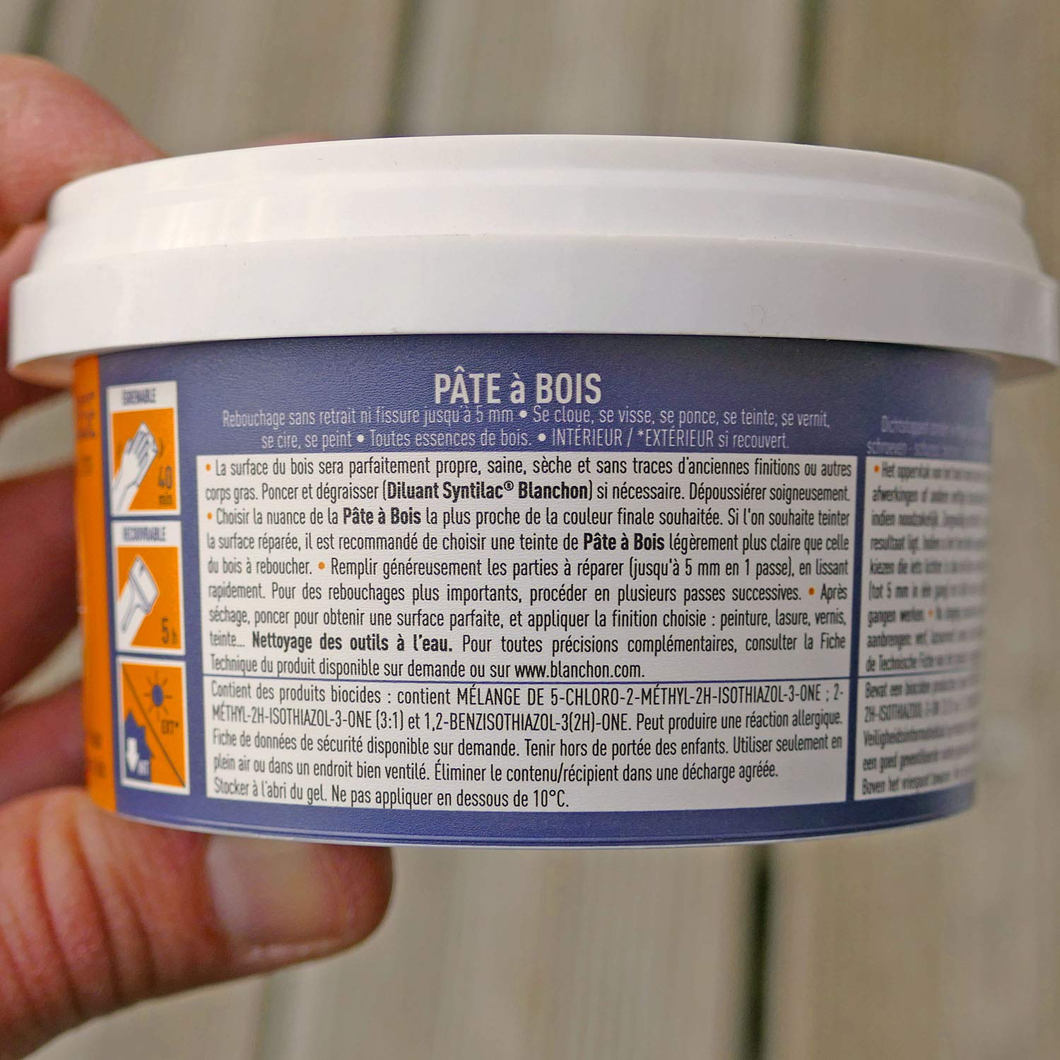 BLANCHON — Pâte à bois chêne doré 250g – Image 3
