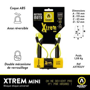 Alternative view of AUVRAY Block Disc Xtrem Mini — Antivol bloque-disque moto