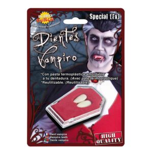 FIESTAS GUIRCA | Canines en Thermoplastique pour Adulte Unisexe - Accessoire pour Dents de Costume de Vampire et Monstre - Idéal pour Halloween et Fêtes à Thème - Blanc