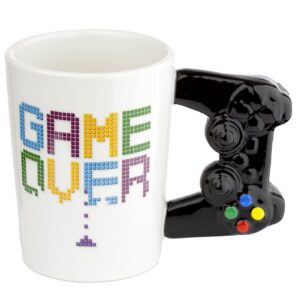 Puckator Mug à Anse Décorée - Manette de Console Vidéo GAME OVER, Cranberry
