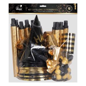 Alternative view of P'TIT CLOWN — Kit cotillons 10 personnes or et noir
